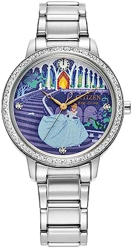 Citizen Relógio feminino Eco-Drive Disney Princess Cinderela
